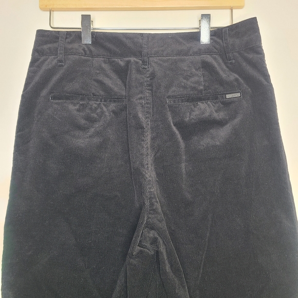 All Saints Adlai Black Corduroy High Rise Wide Leg Trousers Pants Size 8 - Picture 6 of 8